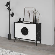 Madia Gora 110x35.6x82 cm Struttura Bendir e Ante Bianco