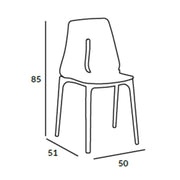 Sedia Oblong polipropilene bianco