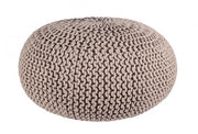 Pouf intrecciato tortora bizzotto cm 80