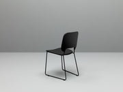 4x Sedia in similpelle e seduta nera 47,5x45,5x89h cm