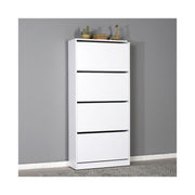 Scarpiera 4 ante a ribalta bianco 73x26xh.157 cm