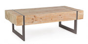 Tavolino industriale Garrett con piano in legno