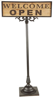 Targa piedistallo open-closed ea-6476 cm. 57 x 23,5 h 105