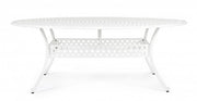 Tavolo arredo giardino alluminio ovale bianco Ivrea cm 148x201