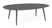 Tavolino per esterno in alluminio Antracite RIDLEY 120x75x h36 cm