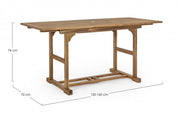 Tavolo Noemi All. 120-160X70