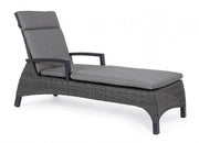 Lettino con cuscini Britton antracite  cm 205