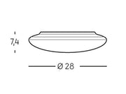 Plafoniera 24W Led 3000K  linea orchid  bianco