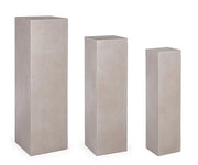 Set 3 colonne quadrate arredo giardino tortora Melange