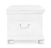 Panca portatutto shabby intarsiata bianca cm 100 x 50 x 45h