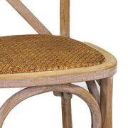 Sedia legno cross naturale impilabile 51x55x46,5/89h cm