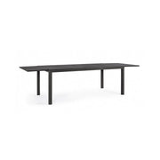 Tavolo HILDE per esterno in alluminio Antracite Allungabile 200-300x100x h75 cm