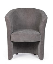 Poltrona in legno e tessuto Grigio Scuro BELIZE 64,5x63x h76 cm
