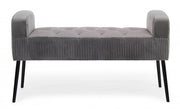 Panca grigio in velluto stile design