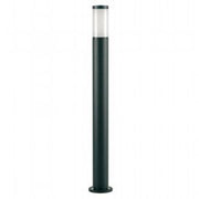 Palo in Alluminio Pressofuso con Diffusore Opalino - Altezza 180mm, Diametro 60mm - IP43, 25W nero