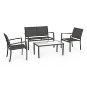 Set 4 salotto antracite in metallo