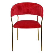 Poltrona in velluto Brendeburgo rosso