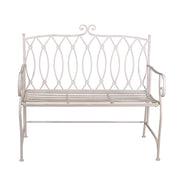 Panchina esterno  metallo ragusa bianco cm 104x 55 x h90