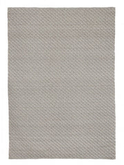 Tappeto da esterno grigio in fibra sintetica lavorato a mano 230x350