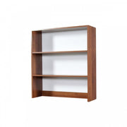 Libreria da appoggio per scrivania 2 ripiani noce antico h.105x90x29 cm