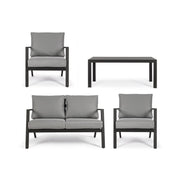 Set da giardino salotto antracite YK13 4 pezzi