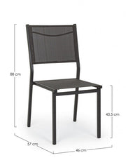 6x Sedia Hilde Antracite Lh32 -