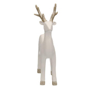 Renna ceramica bianco oro cm15x6h23