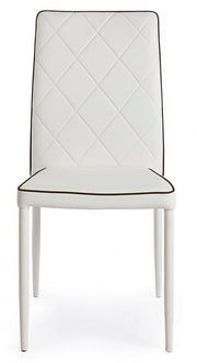 Sedia Achille con struttura in acciaio colore bianco