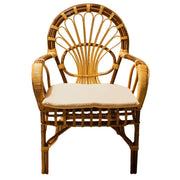 Poltrona rattan sole con cuscino cm 62 x 65 x h44/62/90