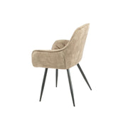 Sedia Senna in velluto marrone con struttura metallo nero Moderno e confortevole