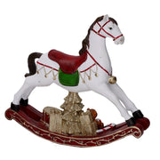 Cavallo resina bianco cm20,5x5,5h19