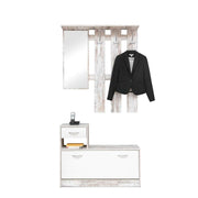 Mobile guardaroba da ingresso vintage bianco 100x25xh.180 cm