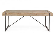 Tavolo urban industriale Garrett con piano in legno