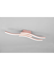 Plafoniera Soffitto Moderna 3 Bacchette Led 4000k Route Oro Rosa Trio Lighting