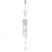 Campanello metallo con stella bianco cm13x13h71
