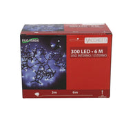 Luce filo 300 led bianco caldo luce fissa cm600 al. fissa uso esterno