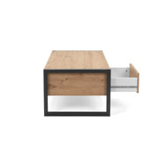 Tavolino salotto con cassetto quercia antracite cm 100x 55 x 40 h(DENVER55) EFFEZ