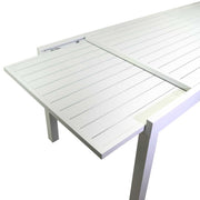 Tavolo alluminio allungabile  da giardino bianco cm 90 x 210/280 x h 73