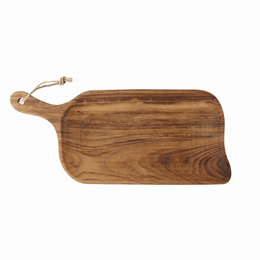 Tagliere Rettangolare Incavo 44 cm Bamboo in Legno Marrone
