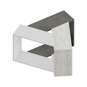 Tavolo da salotto Trio colore cemento bianco EFFEZ