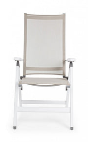 Poltrona per esterno Pieghevole CRUISE Bianco 59x71x h 113 cm