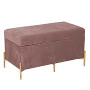 Panca velluto rosa antico cm78x40h45