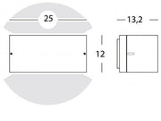 Applique E27  linea umbe chiusa  alluminio