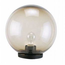 Lampada da esterno in termoplastico con sfera fumé Ø 25cm nero