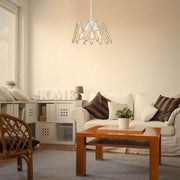 Lampada a sospensione  Evren ASZ1030 3 luci metallo bianco e corda EFFEZ