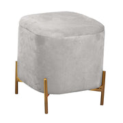 Puff velluto grigio chiaro cm38x38h45