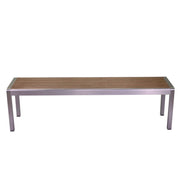 Panchina in alluminio Poliwood Seattle marrone