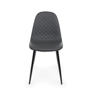 Sedia da pranzo in similpelle Grigio Scuro AMANDA 45x54x h87 cm
