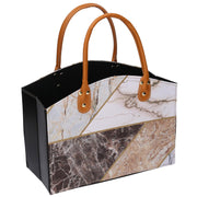Portariviste ecopelle marmo rettangolare cm33,5x15,5h26/40
