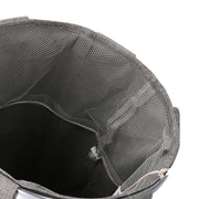 Cestone tessuto sacco grigio tondo pieghevole cm ø40h55